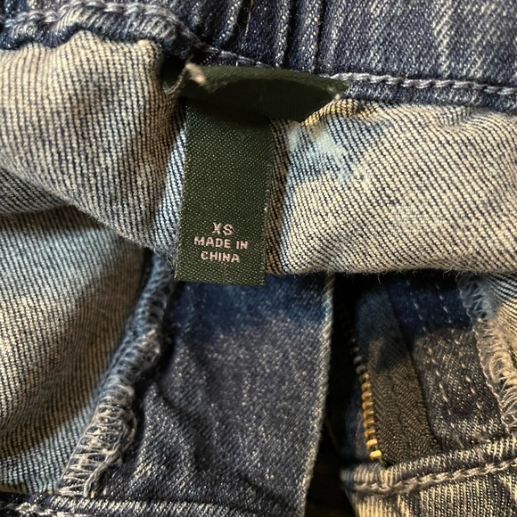 Wild Fable High Rise Acid Wash Denim Shorts Cuffed Hem Size XS - Picture 5 of 5